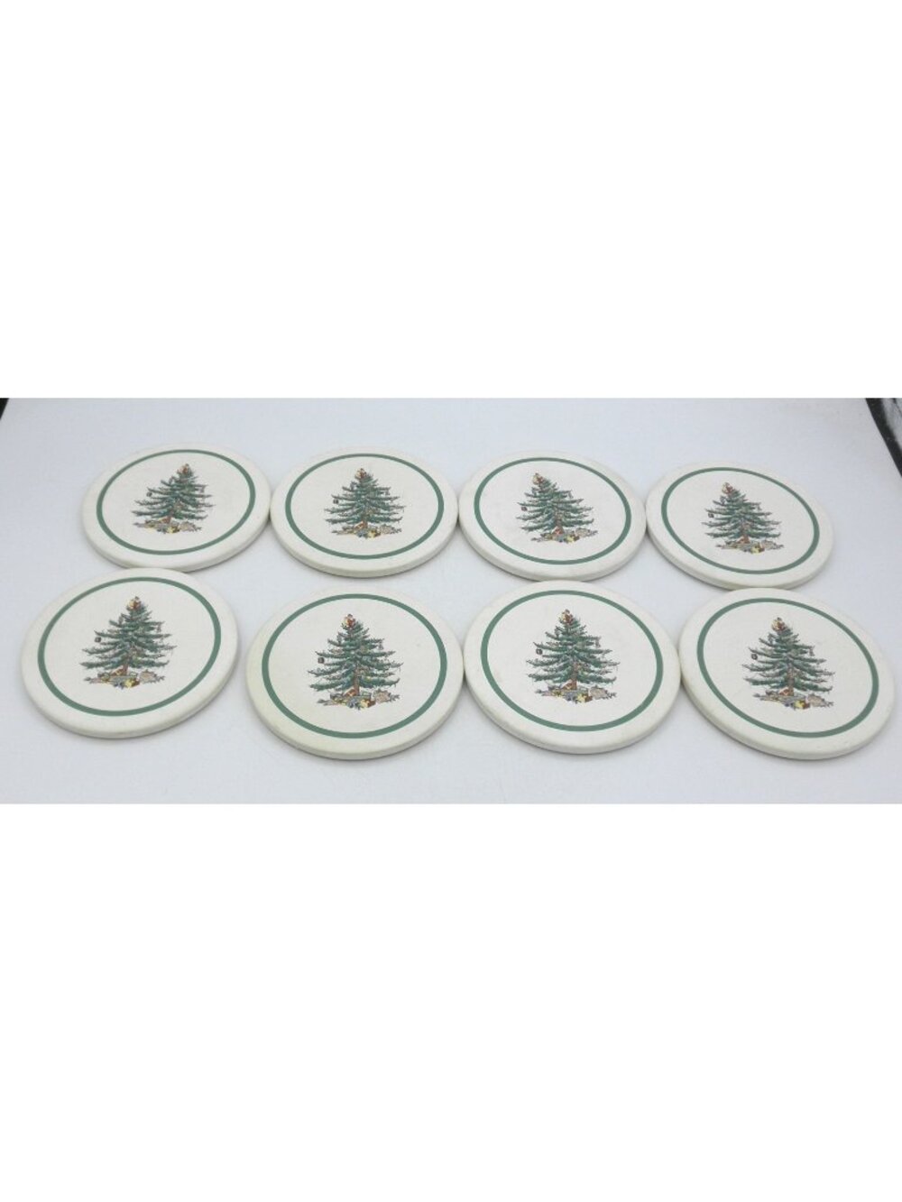 Christmas Tree by Spode Thirsty Stone Cork Back Coaster Set of 8 Pattern: SP CHT